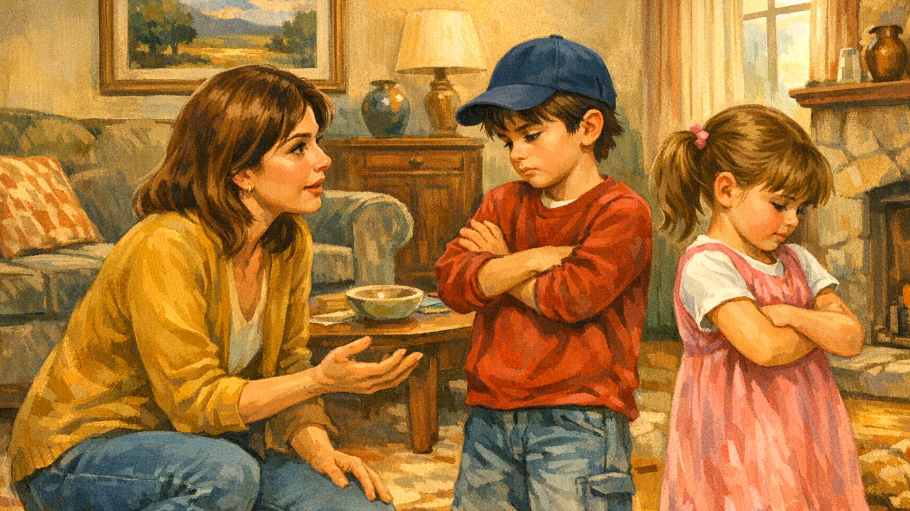 Una mamma fatica a instaurare un dialogo aperto e comprensibile con i suoi bambini piccoli, che spesso non riescono a esprimere i loro bisogni o si chiudono quando lei cerca di parlare con loro"